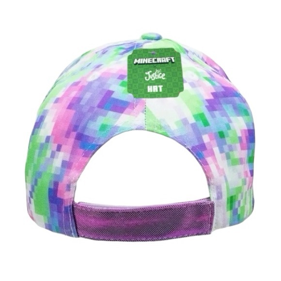 Justice And Minecraft Collaboration Pixel Multi Color Baseball Style Hat - Picture 2 of 9